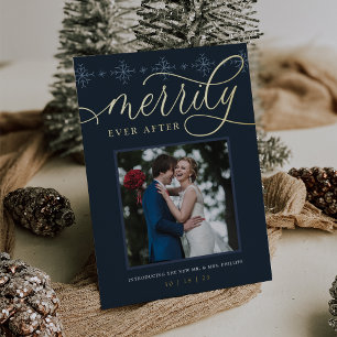 Merrily Ever After   Holiday Wedding Announcement