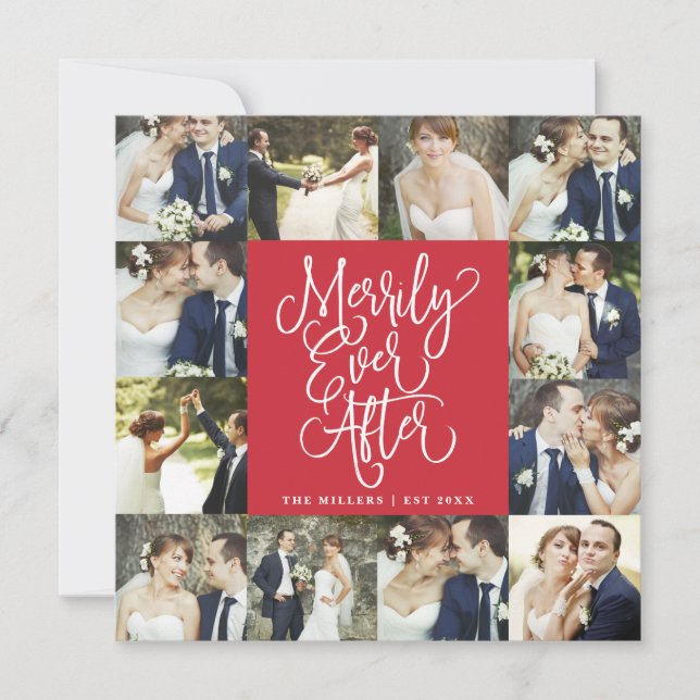 Merrily Ever After Mariage Vacances 12 Carte Photo (Devant)
