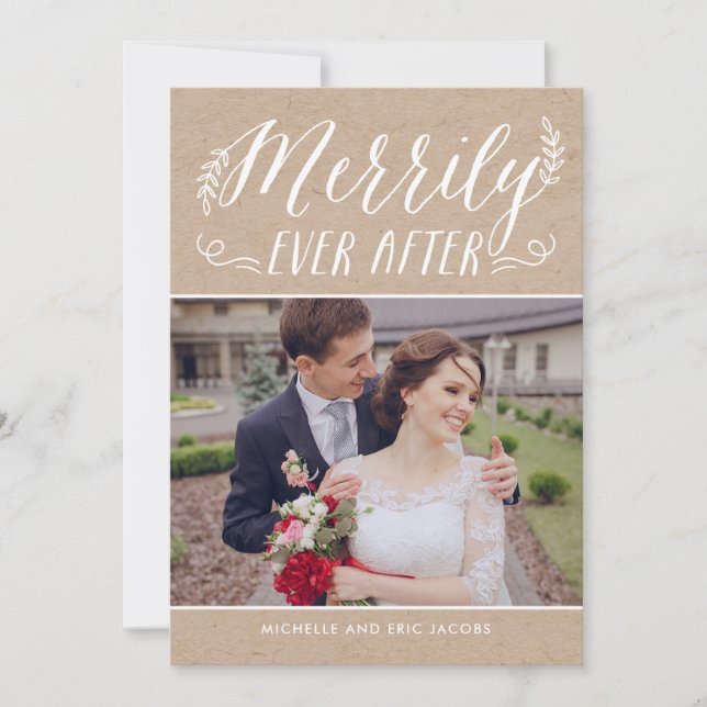 Merrily Jamais après la nouvelle mariée Carte phot (Devant)