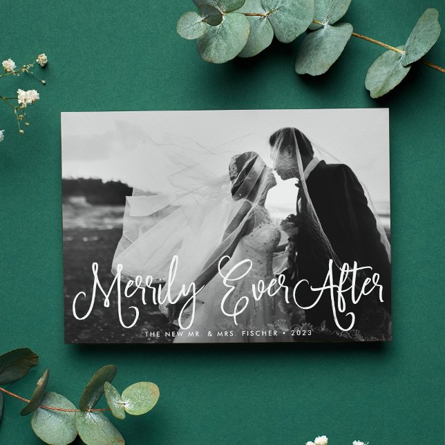 Merrily Jamais après la nouvelle mariée Carte phot (Créateur téléchargé)