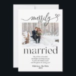 Merrily Married Newlywed Christmas Holiday Card<br><div class="desc">This Merrily Married Holiday Card is the perfect card to send your holiday wishes to everyone after your special day. Share your first Christmas as a married couple with those you love most! Share two very special photos and a personalized note to family and friends in celebration of celebrating your...</div>