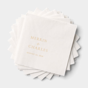 Merrin Elegant Wedding Foil Napkins