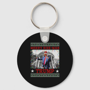 Merrry Rizzmas Trump Funny Humorous Trump Dance Ch Keychain