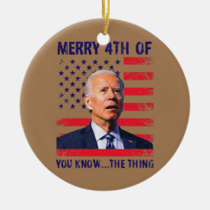 Merry 4th Of Ceramic Ornament