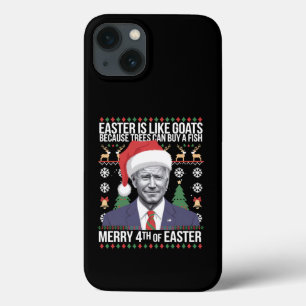 Merry 4th Of Easter Funny Biden Ugly Christmas  iPhone 13 Case