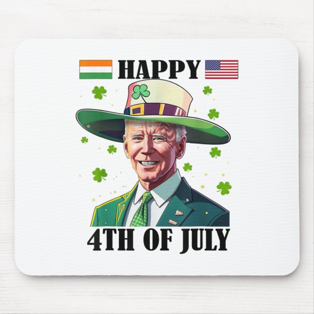 Merry 4th Of Easter Funny Joe Biden St Patricks Da Mouse Pad (Front)