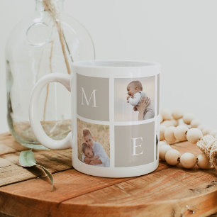 MERRY 5 Photo Neutral Christmas Holiday Coffee Mug