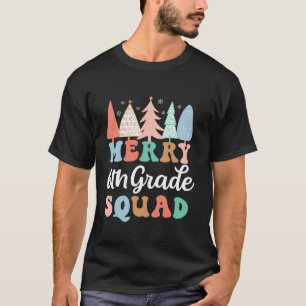 Merry 6th Grade Squad Teacher Sixth Grade Kid Chri T-Shirt