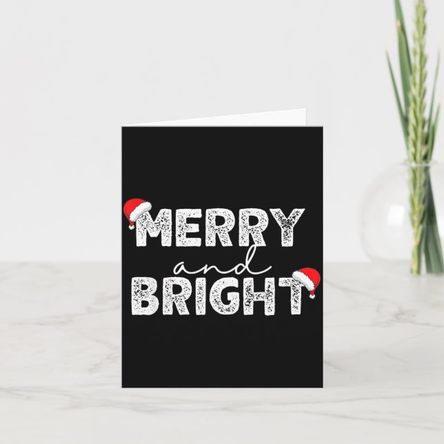 Merry &amp; Bright And I'm Trying To Feel Merry &a Card (Front)