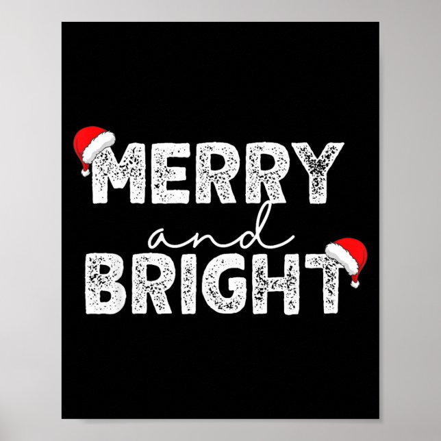 Merry &amp; Bright And I'm Trying To Feel Merry &a Poster (Front)