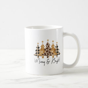 Merry & Bright Leopard Christmas Tree For Wome Coffee Mug
