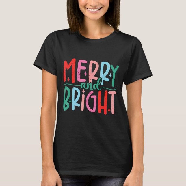 Merry &amp; Bright Moody &amp; Uptight Matching Co T-Shirt (Front)
