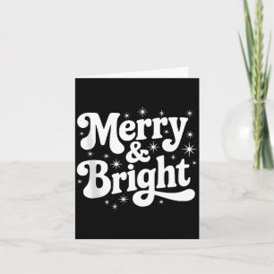 Merry & Bright Retro Christmas Groovy Holiday Card