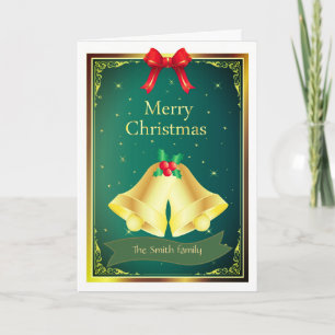 Merry and blessed Christmas antique Holiday Card