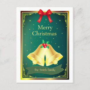 Merry and blessed Christmas antique Holiday Card