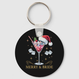 Merry And Bride Bachelorette Party Tail Drink Chri Keychain