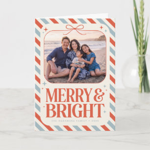 Merry and Bright Airmail Frame Photo Holiday Card