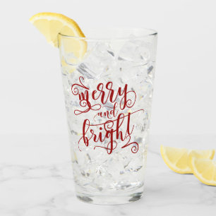Merry and Bright Bar Glass