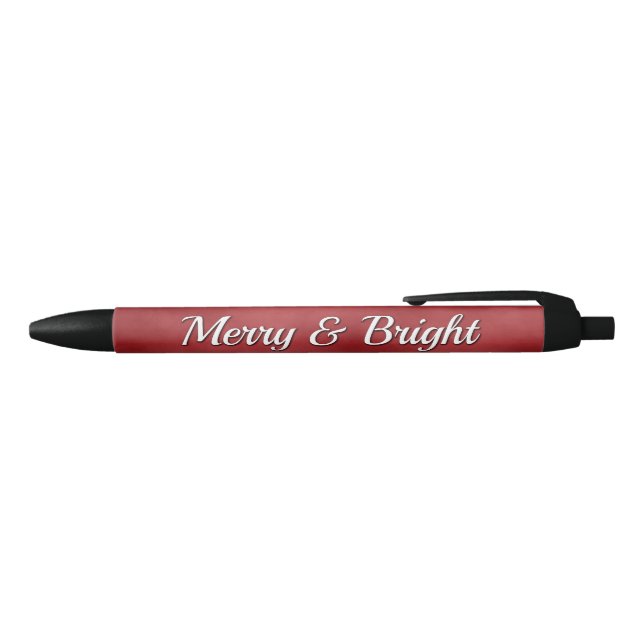 Merry and Bright Black Ink Pen (Top)