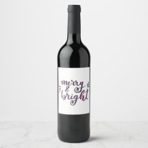 Merry and bright - burgundy wine label