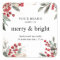 Merry and Bright Christmas Candle Sticker