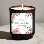 Merry and Bright Christmas Candle Sticker<br><div class="desc">Add a festive touch to your holiday candles with this Merry and Bright Christmas Candle Sticker. Featuring a charming Christmas design, this sticker is perfect for adding a cozy, cheerful vibe to your seasonal decor. Ideal for candle gifts, party favours, or home decorations, this sticker adds the perfect holiday touch...</div>