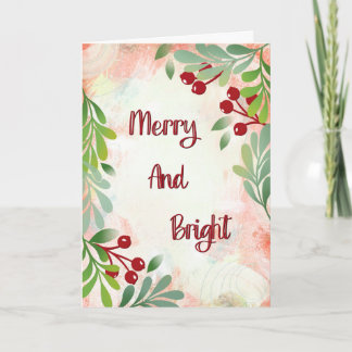 Merry and Bright Christmas Card