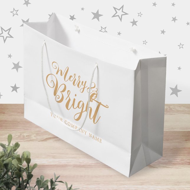 Merry and Bright Christmas Company Large Gift Bag  (Creator Uploaded)
