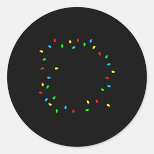 Merry And Bright Christmas Family Pajamas Matching Classic Round Sticker