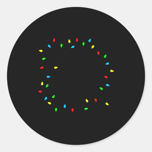 Merry And Bright Christmas Family Pajamas Matching Classic Round Sticker (Front)