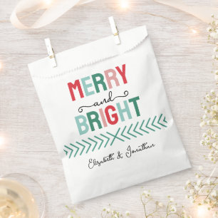 Merry and Bright Christmas Favour Bag