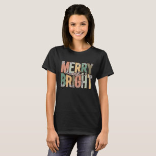 Merry and Bright Christmas Festive Holiday T-Shirt
