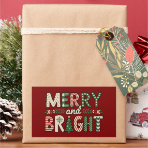 Merry And Bright Christmas Funny Snowflake Holiday Sticker