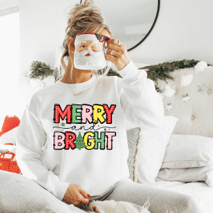 Merry and Bright Christmas Holiday Sweatshirt