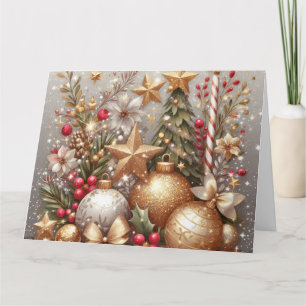 Merry and Bright Christmas I Blank Inside  Card