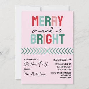Merry and Bright Christmas Invitation