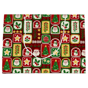 Merry and Bright Christmas Large Gift Bag