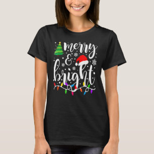 Merry And Bright Christmas Lights  Family Christma T-Shirt