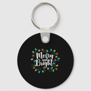 Merry And Bright Christmas Lights Family Matching Keychain