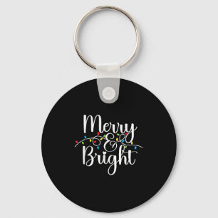 Merry And Bright Christmas Lights Family Pajama Xm Keychain