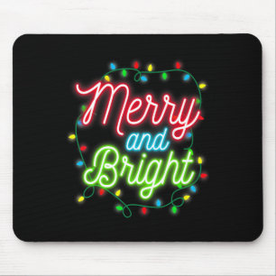 Merry And Bright Christmas Lights Family Pajama Xm Mouse Pad