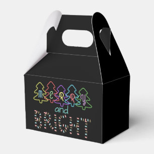 Merry and Bright Christmas Lights Favor Box