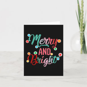 Merry And Bright Christmas Lights Xmas Family  Card