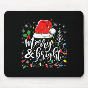Merry And Bright Christmas Lights Xmas For Men Wom Mouse Pad