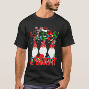Merry and Bright Christmas Lights Xmas Holiday Gno T-Shirt
