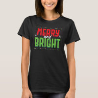 Merry and Bright Christmas Lights Xmas Party Holid