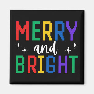Merry And Bright Christmas Magnet
