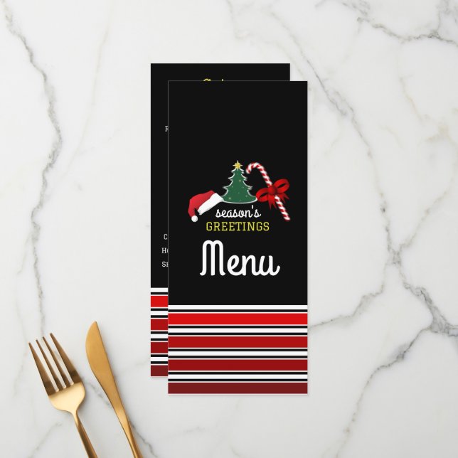 Merry and Bright, Christmas Menu (Front/Back In Situ)