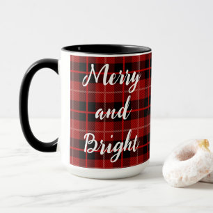 Merry and bright Christmas personalized mug