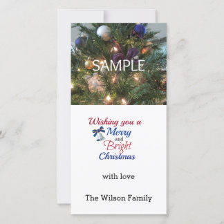 Merry And Bright Christmas Photo Card